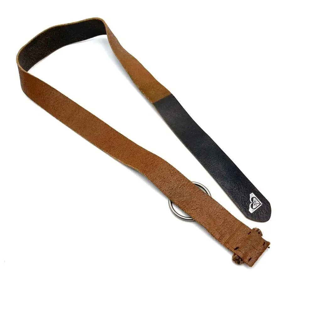 ROXY distressed leather boho belt brown adjustable size 45